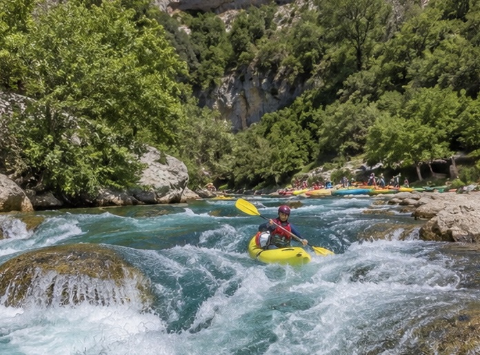 Rapides et gorges du parcours Aventure depuis Laroque